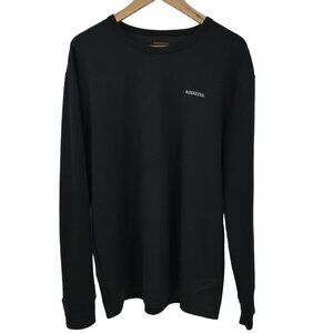 Rossignol Black Long Sleeve Crew Neck Base Layer Shirt Size XL Wicking Light